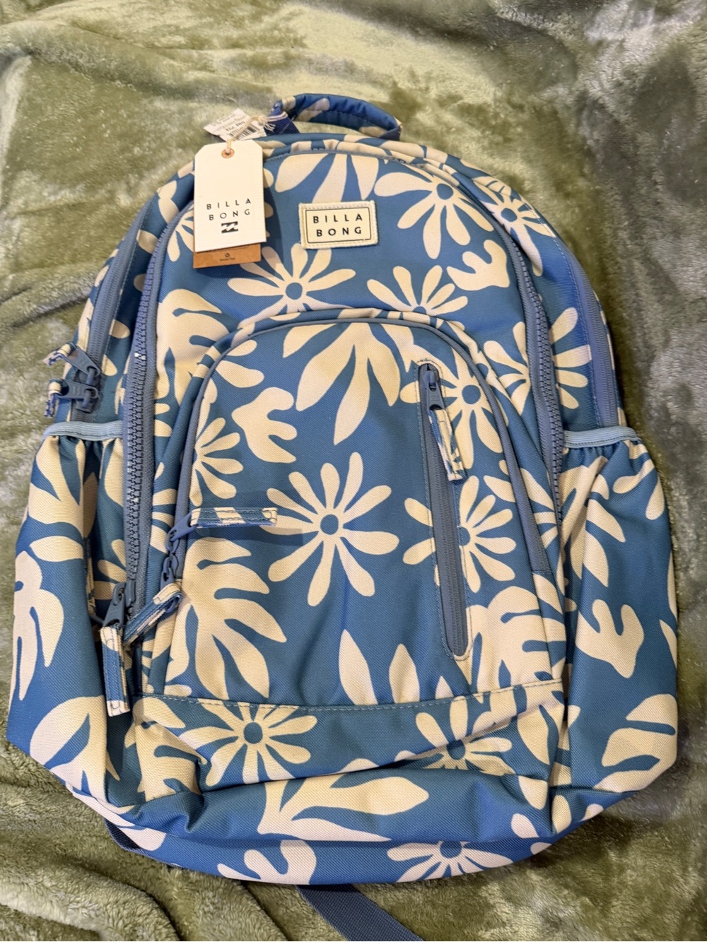 Billabong Blue & White Daisy Print Backpack